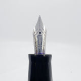 Delta  DolceVita Mid-Size, Piston Fill .925 Sterling Silver Trim Fountain Pen -  Broad 14kt Gold Nib