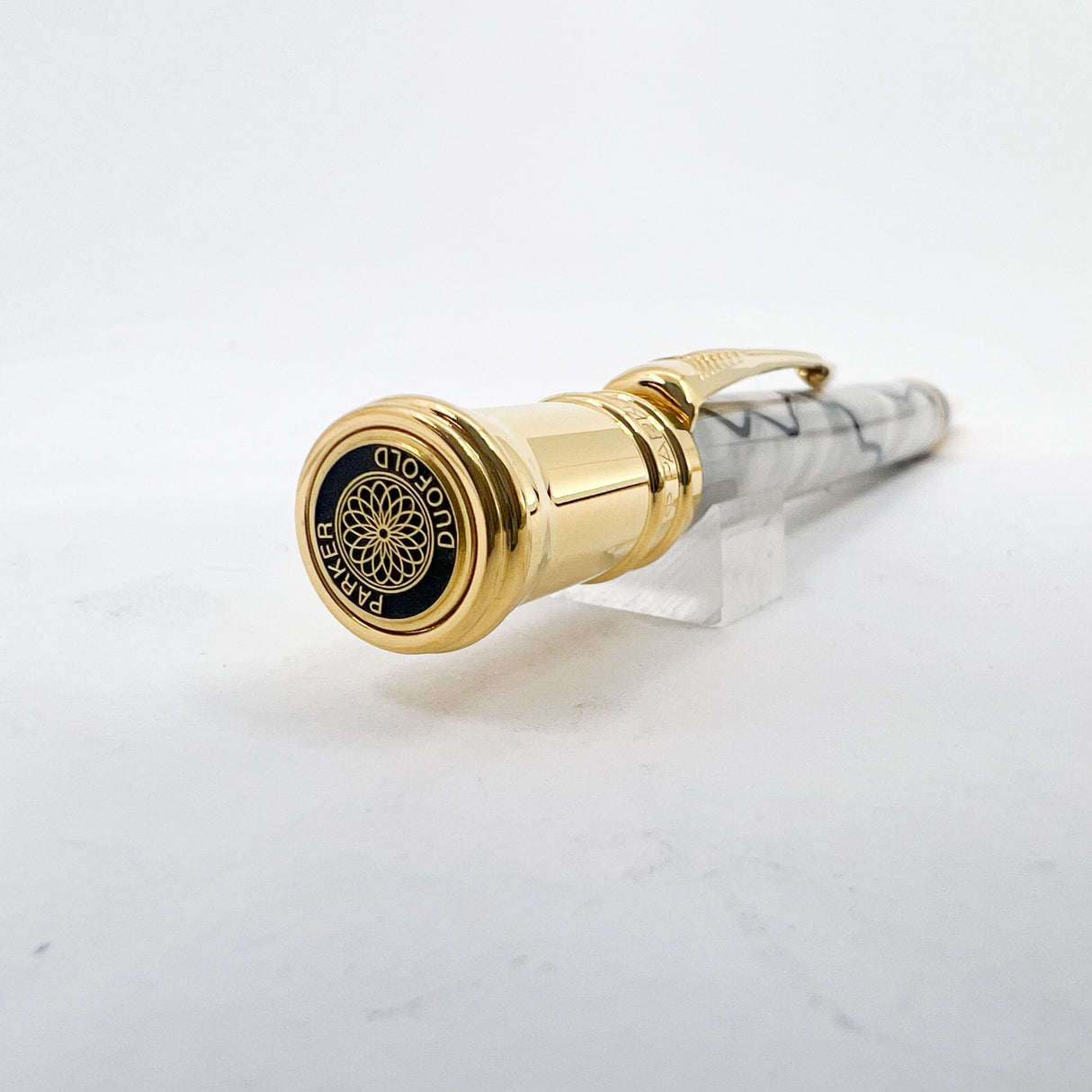 Parker Duofold Lustrous Pearl & Black Ballpoint Pen