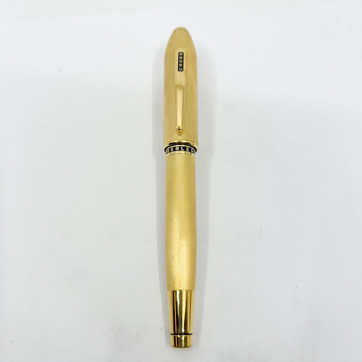 Cross Peerless 125 Gold-Plated Barleycorn Fountain Pen - Broad 18kt Gold Nib(Writes Medium)