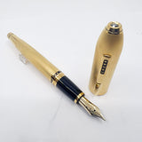 Cross Peerless 125 Gold-Plated Barleycorn Fountain Pen - Broad 18kt Gold Nib(Writes Medium)