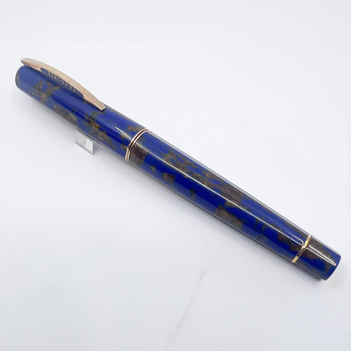 Visconti "Caesar's Firenze" Blue & Gold "Titanic" Celluloid Limited Edition Fountain Pen -  Flexible Medium 18kt Gold Nib