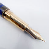 Visconti "Caesar's Firenze" Blue & Gold "Titanic" Celluloid Limited Edition Fountain Pen -  Flexible Medium 18kt Gold Nib