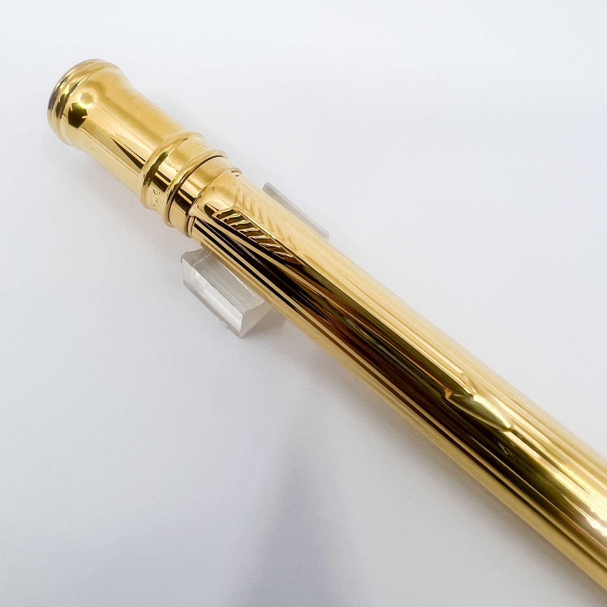 Parker Duofold Fluted Gold-Plated Ballpoint Pen