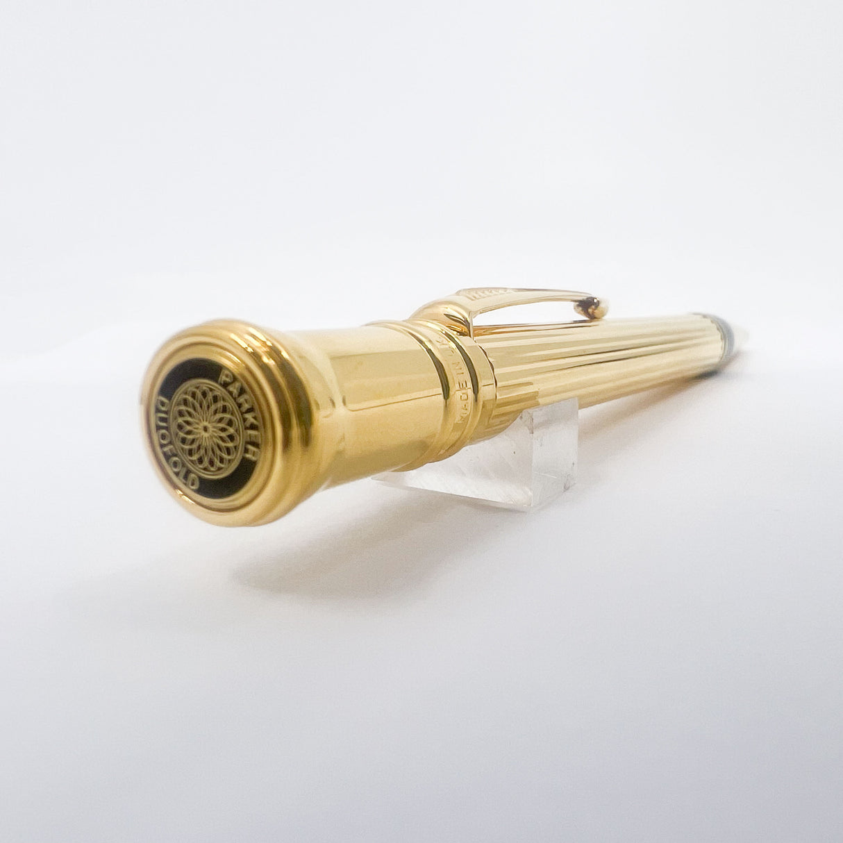 Parker Duofold Fluted Gold-Plated Ballpoint Pen