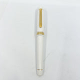 Platinum #3776 Chenonceau White GT Fountain Pen - Fine 14kt Gold Nib