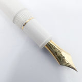 Platinum #3776 Chenonceau White GT Fountain Pen - Fine 14kt Gold Nib