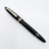 Montblanc Meisterstuck Black Resin #146 LeGrand Fountain Pen  - Fine 14kt  Gold Nib