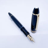 Montblanc Meisterstuck Black Resin #146 LeGrand Fountain Pen  - Fine 14kt  Gold Nib