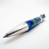 Montegrappa Harmony Solo Lustrous Blue/Amber Green Resin & Sterling Silver Octagonal Ballpoint Pen