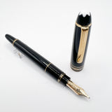 Montblanc Meisterstuck Mozart Black Resin Fountain Pen - Medium 14kt Gold  Nib