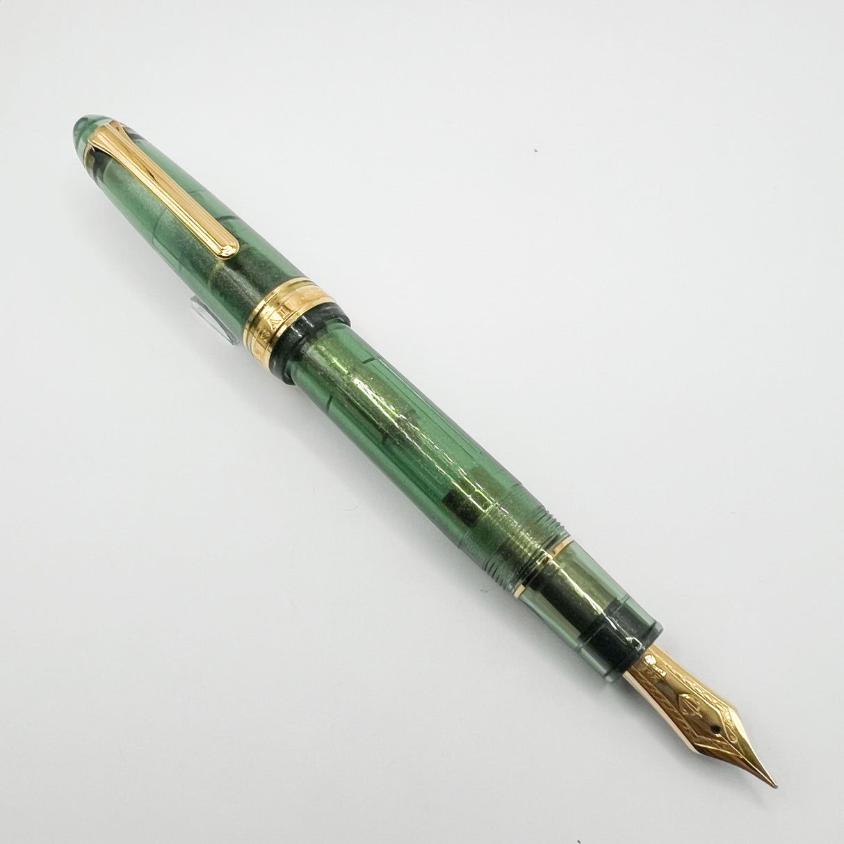 Sailor 2023 Pen of the Year 1911 Large Olive Green Shimmer Transparent Fountain Pen  - Broad 21kt Gold Nib