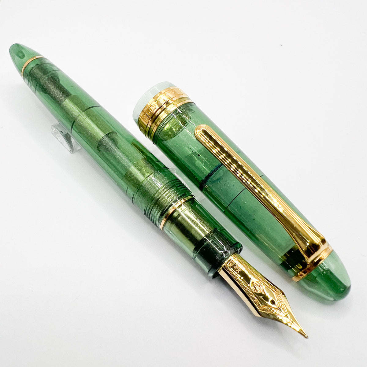 Sailor 2023 Pen of the Year 1911 Large Olive Green Shimmer Transparent Fountain Pen  - Broad 21kt Gold Nib