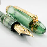 Sailor 2023 Pen of the Year 1911 Large Olive Green Shimmer Transparent Fountain Pen  - Broad 21kt Gold Nib