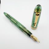 Sailor 2023 Pen of the Year 1911 Large Olive Green Shimmer Transparent Fountain Pen  - Broad 21kt Gold Nib