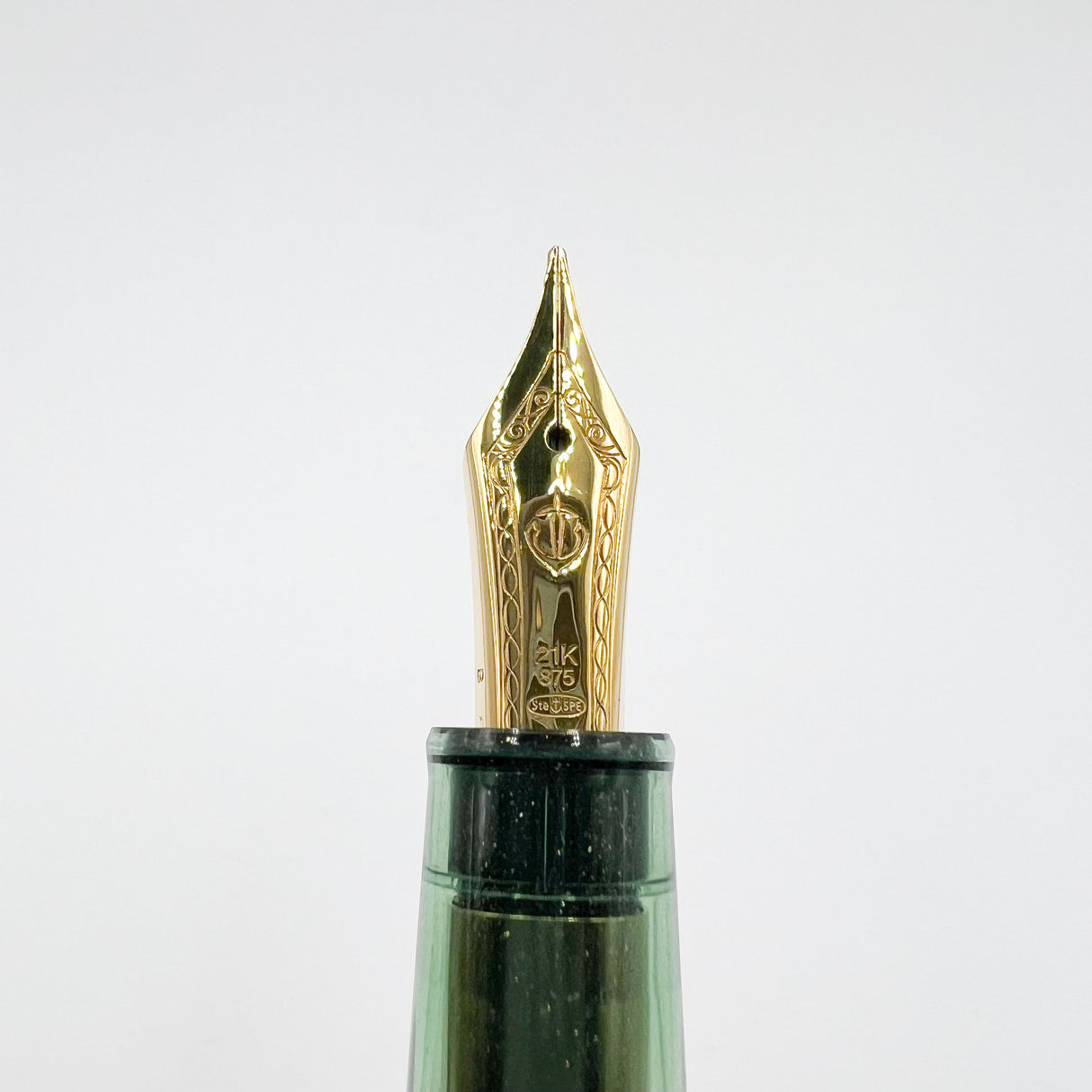 Sailor 2023 Pen of the Year 1911 Large Olive Green Shimmer Transparent Fountain Pen  - Broad 21kt Gold Nib