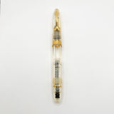 OMAS "Vision" Ogiva Transparent Fluted Demonstrator Fountain Pen - Broad 18kt Gold Nib