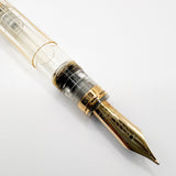 OMAS "Vision" Ogiva Transparent Fluted Demonstrator Fountain Pen - Broad 18kt Gold Nib