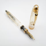 OMAS "Vision" Ogiva Transparent Fluted Demonstrator Fountain Pen - Broad 18kt Gold Nib