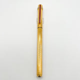 Cartier  Gold-Plated Fluted Must de Cartier Fountain Pen - Medium 18kt Gold Nib