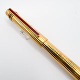 Cartier  Gold-Plated Fluted Must de Cartier Fountain Pen - Medium 18kt Gold Nib