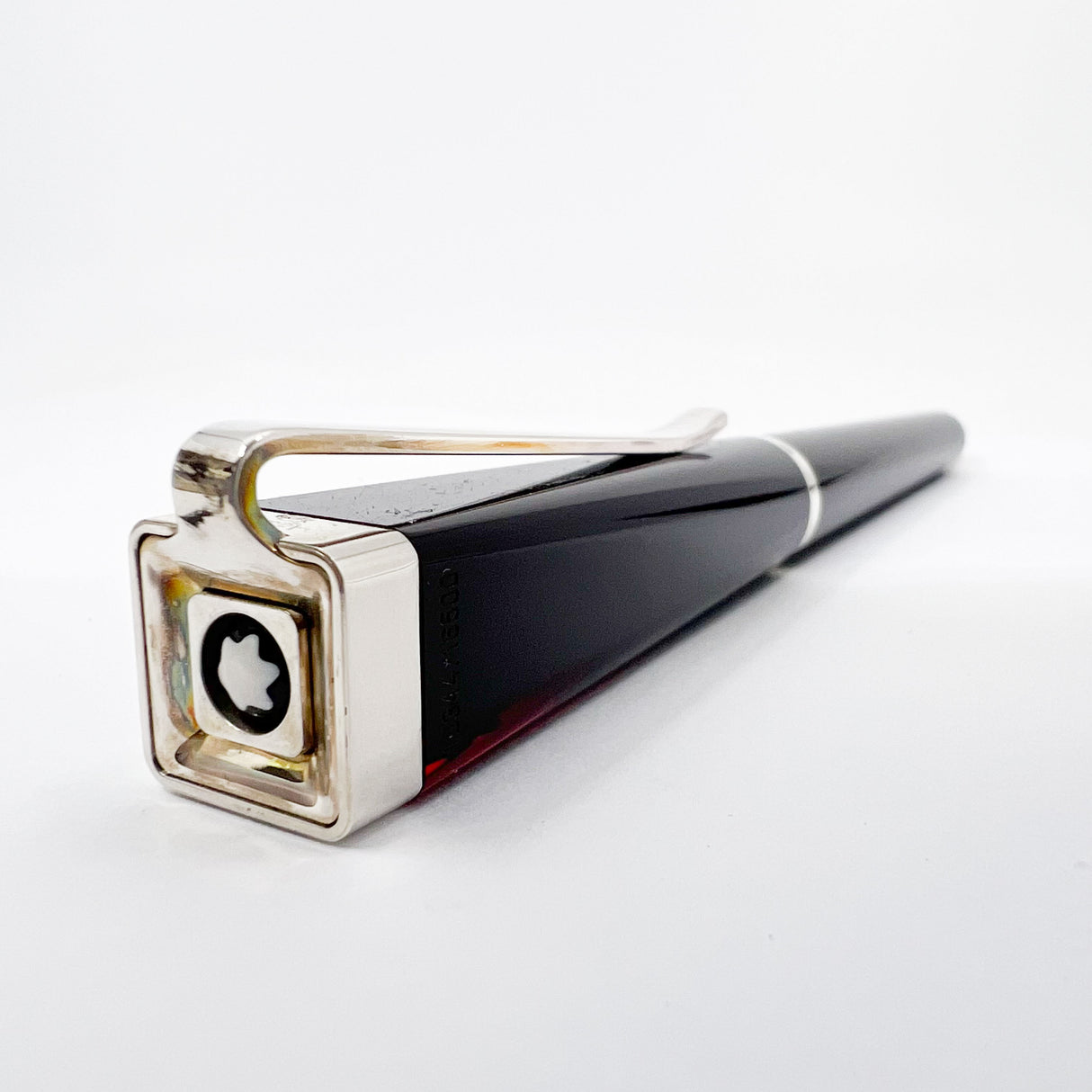 Montblanc Franz Kafka Limited Edition Deep Translucent Burgundy  Ballpoint Pen - Sterling Silver Trim