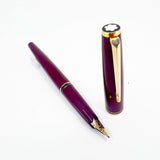 Montblanc Classic Style Bordeaux Resin Fountain Pen - Medium 14kt Gold Nib