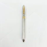 Sheaffer Sterling Silver "Top-of-the Line" Crest Fountain Pen  - Fine 18kt Gold Nib (Circa 1990s)