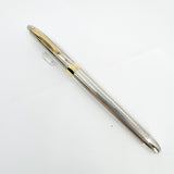 Sheaffer Sterling Silver "Top-of-the Line" Crest Fountain Pen  - Fine 18kt Gold Nib (Circa 1990s)