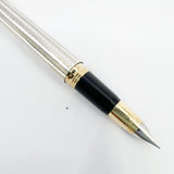 Sheaffer Sterling Silver "Top-of-the Line" Crest Fountain Pen  - Fine 18kt Gold Nib (Circa 1990s)