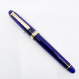 Platinum #3776 Translucent Blue Chartres Fountain Pen - Extra Fine 14kt  Gold Nib