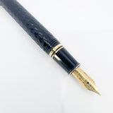 Sheaffer Connaisseur Black Chased Etched Design Fountain Pen - Medium 18kt Gold  Nib - Scarce!