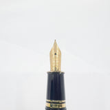 Sheaffer Connaisseur Black Chased Etched Design Fountain Pen - Medium 18kt Gold  Nib - Scarce!