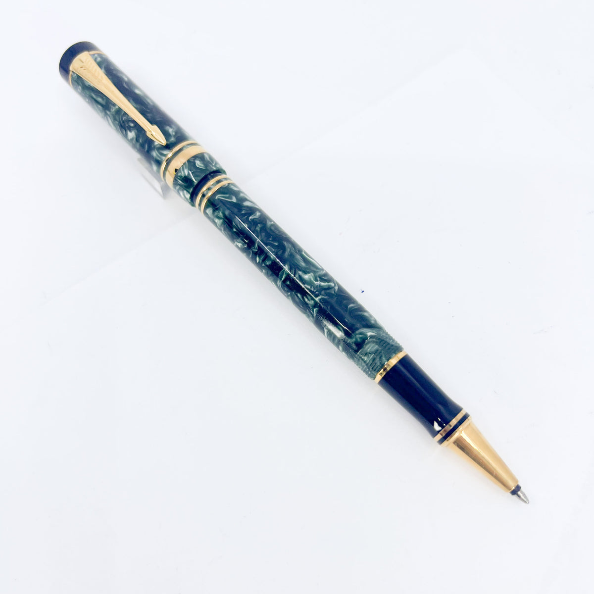 Parker Duofold Marbled Green Rollerball (Circa 1991)