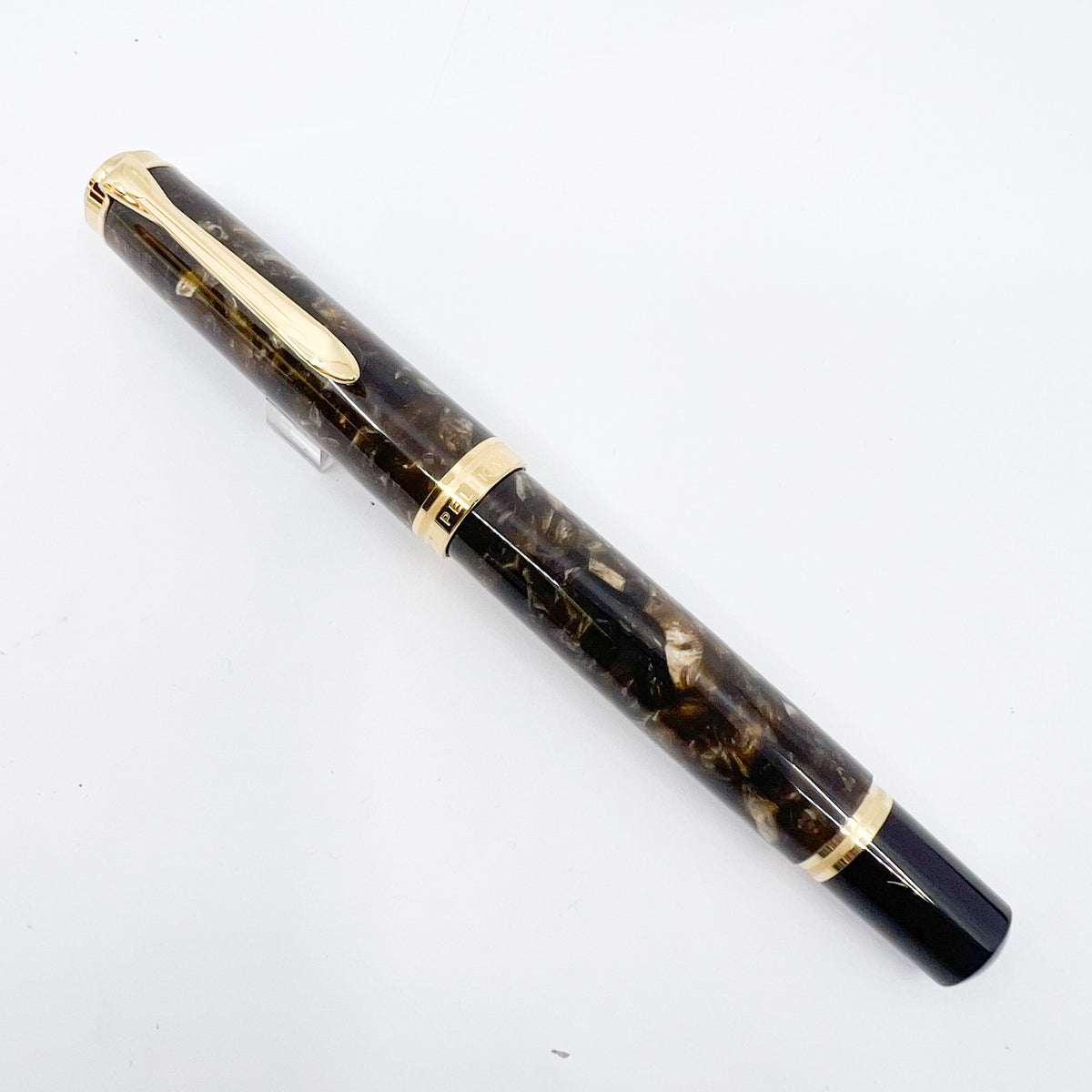 Pelikan M1000 Renaissance Brown Marble Fountain Pen - Fine 18kt Gold Nib