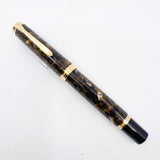 Pelikan M1000 Renaissance Brown Marble Fountain Pen - Fine 18kt Gold Nib