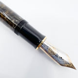 Pelikan M1000 Renaissance Brown Marble Fountain Pen - Fine 18kt Gold Nib
