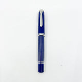 Pelikan M815 Metal Striped Blue Fountain Pen - Fine 18kt Gold Nib