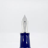 Pelikan M815 Metal Striped Blue Fountain Pen - Fine 18kt Gold Nib