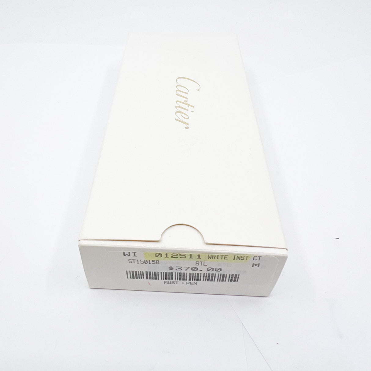 Cartier  Brushed Steel Must de Cartier Fountain Pen/Trinity Bands - Medium 18kt Gold Nib