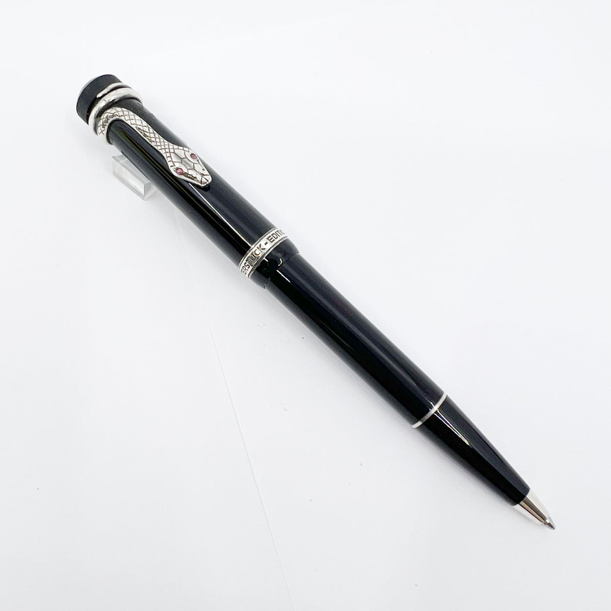 Montblanc Agatha Christie Writer Series Limited Edition Ballpoint Pen - Sterling Silver Snake Clip with Ruby Eyes