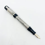 Delta Jubileum 2000 Sterling Silver Lever-Fill Limited Edition Fountain Pen - Medium 18kt Gold  Nib