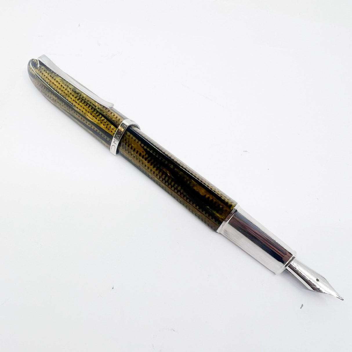 Omas #360 Triangular Burkina Celluloid Fountain Pen - The Scarcest of the Modern OMAS Celluloid  Designs - Flexible Medium 18kt Gold Nib