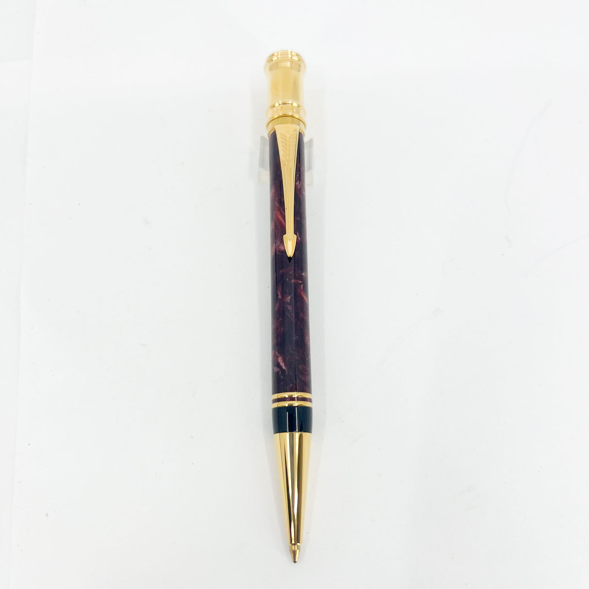 Parker Duofold  Marble Maroon Ballpoint Pen - Circa 1991