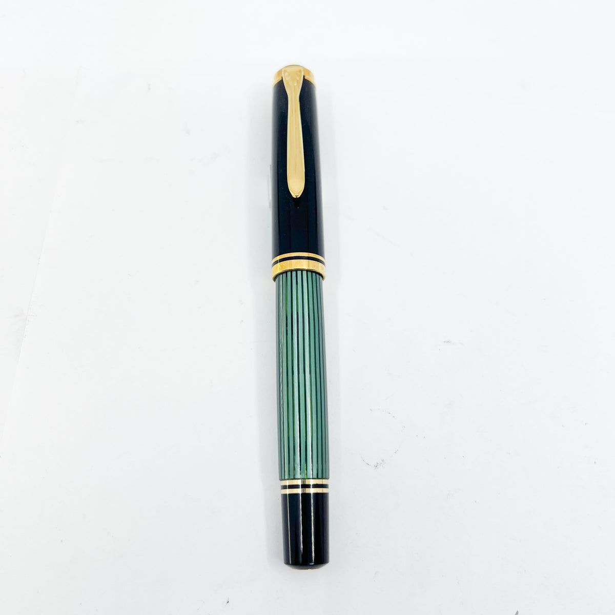 Pelikan  M800 Green Striped Fountain Pen - Early Model "W. Germany" on Cap Band - Extra Fine 18kt "PF" Nib