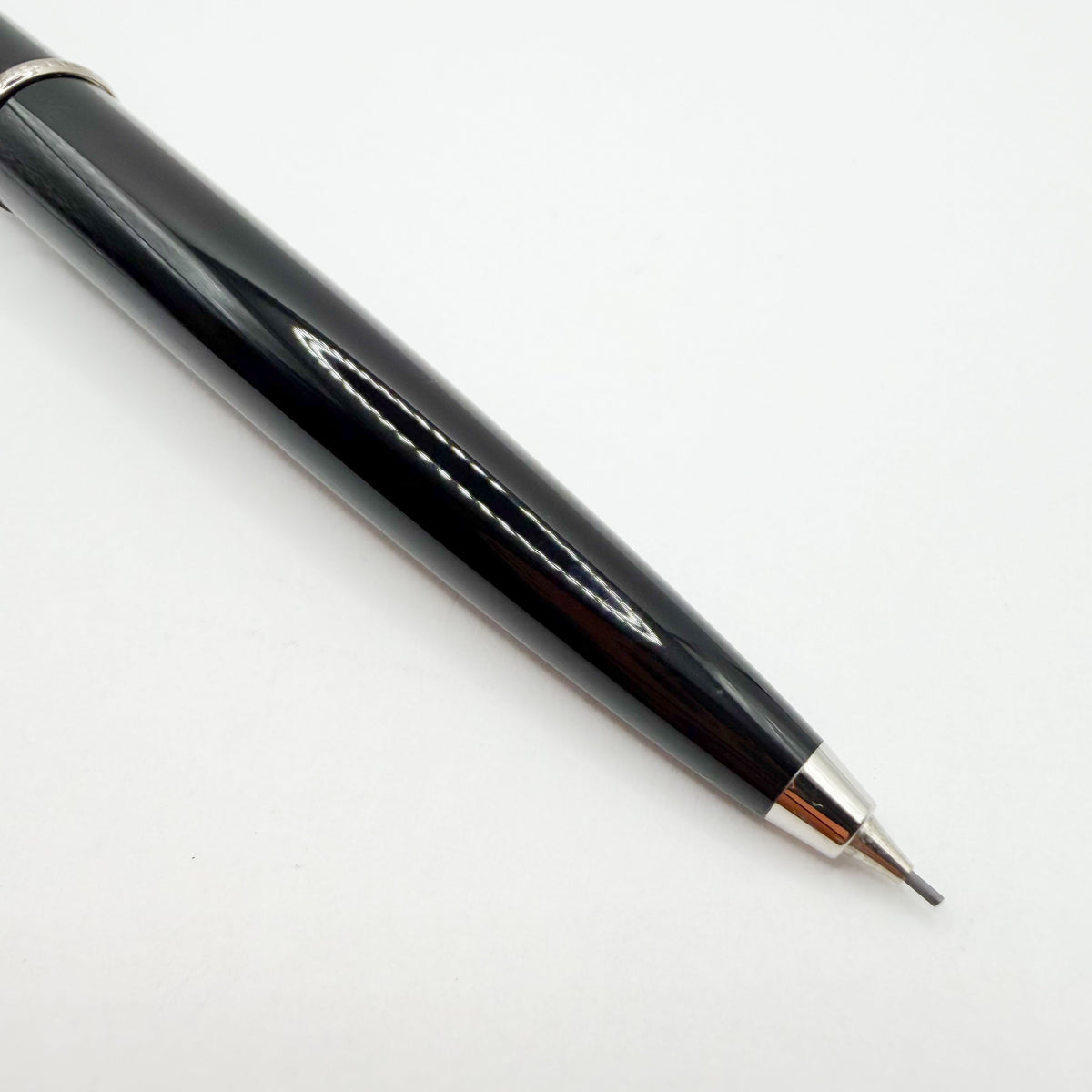 Cartier Diabolo Black Mechanical Pencil - 0.7mm Lead - Platinum-Plated Trim