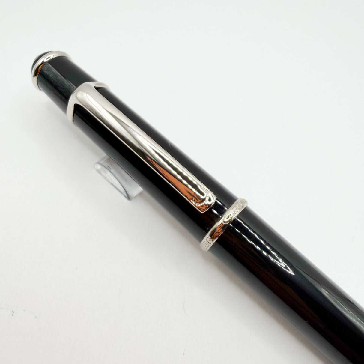 Cartier Diabolo Black Mechanical Pencil - 0.7mm Lead - Platinum-Plated Trim
