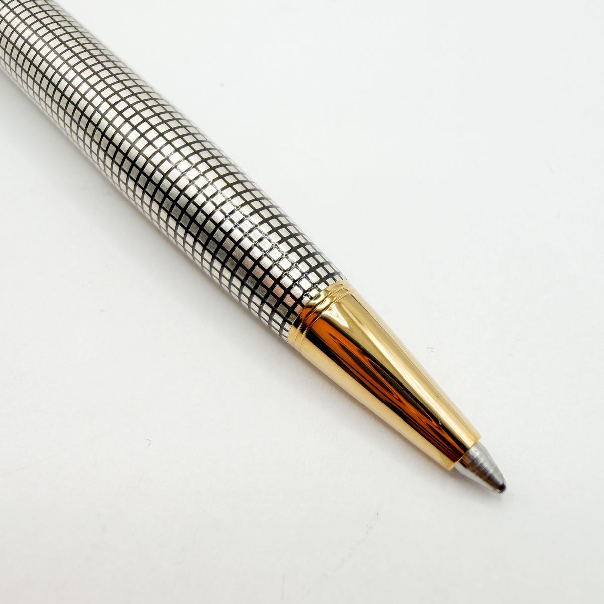 Parker Sonnet Sterling Silver Cisele Cross Hatch Design Ballpoint  Pen - Circa 1998