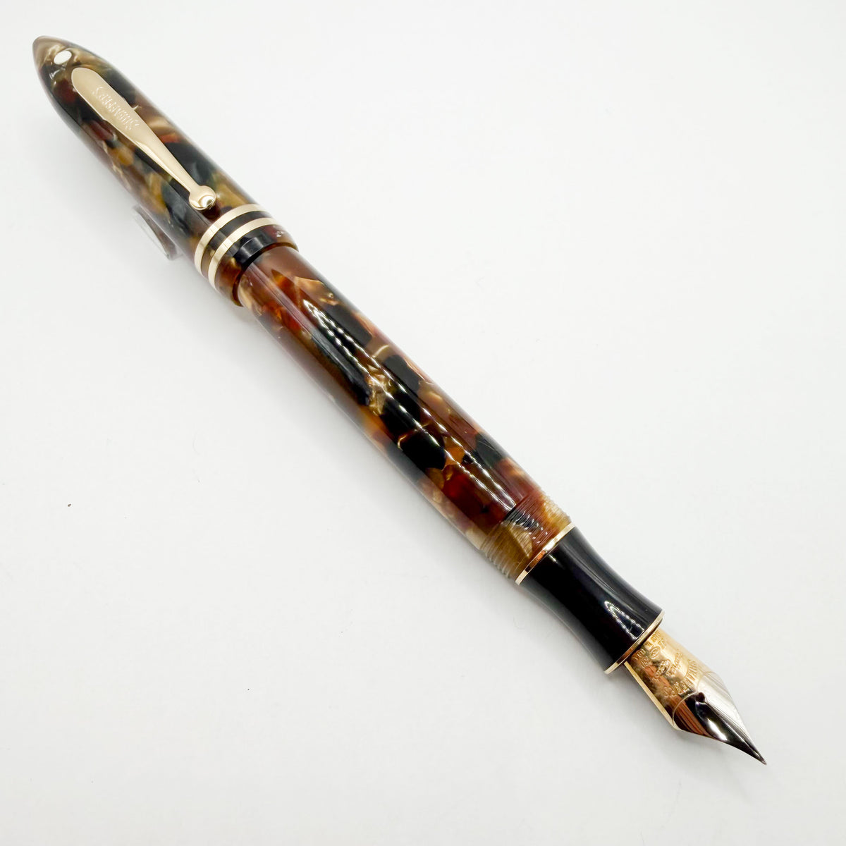 Sheaffer Amber Glow Balance II Fountain Pen  - Extra Fine 18kt Gold Nib