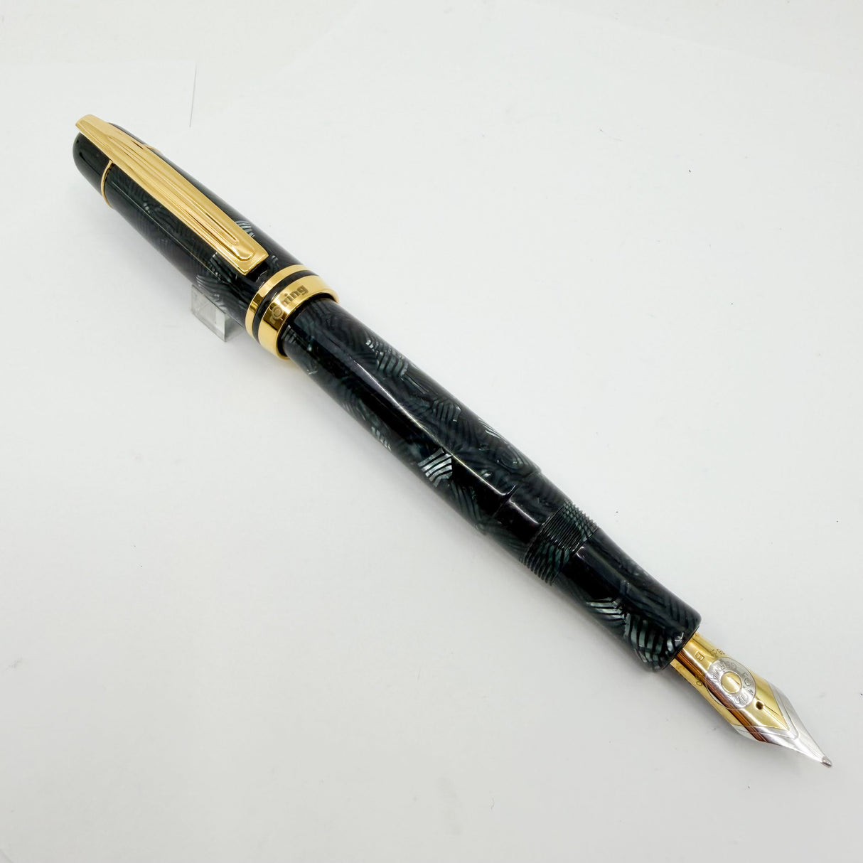 Rotring (German for "Red Ring")  Tintenkuli "1928" Celluloid Limited Edition Fountain Pen Celebrating 70 Years of Rotring Pen Production - Medium 18kt Gold Nib + an Interchangeable Stylographic Tubular Point