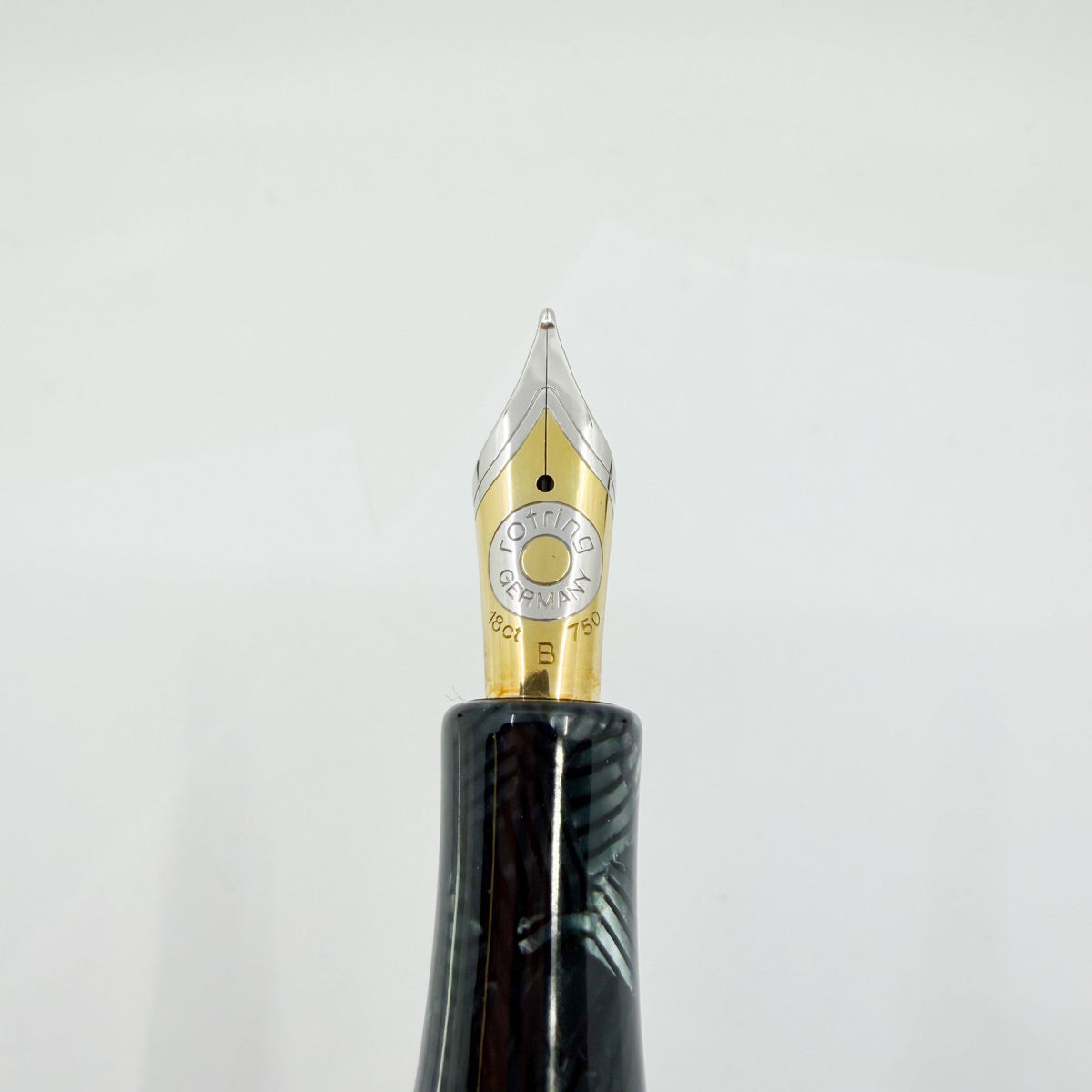 Rotring (German for "Red Ring")  Tintenkuli "1928" Celluloid Limited Edition Fountain Pen Celebrating 70 Years of Rotring Pen Production - Medium 18kt Gold Nib + an Interchangeable Stylographic Tubular Point
